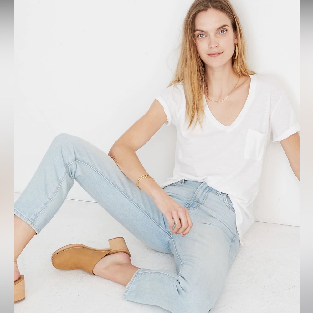BUNDLE 3 whisper cotton v neck pocket tee